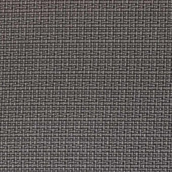 Lapalma Iris 602 fabric sample, medium gray woven texture, dense grid pattern with dark thread accents, matte finish, upholstery material.